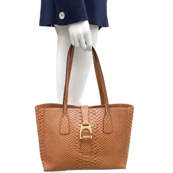 Dooney & Bourke Tote Women’s One Size Embossed Leather Red Interior Red Interior